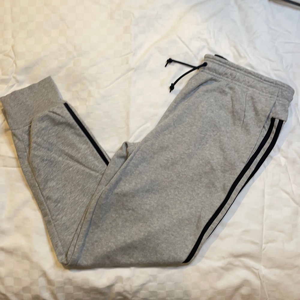 gray Adidas sweatpants